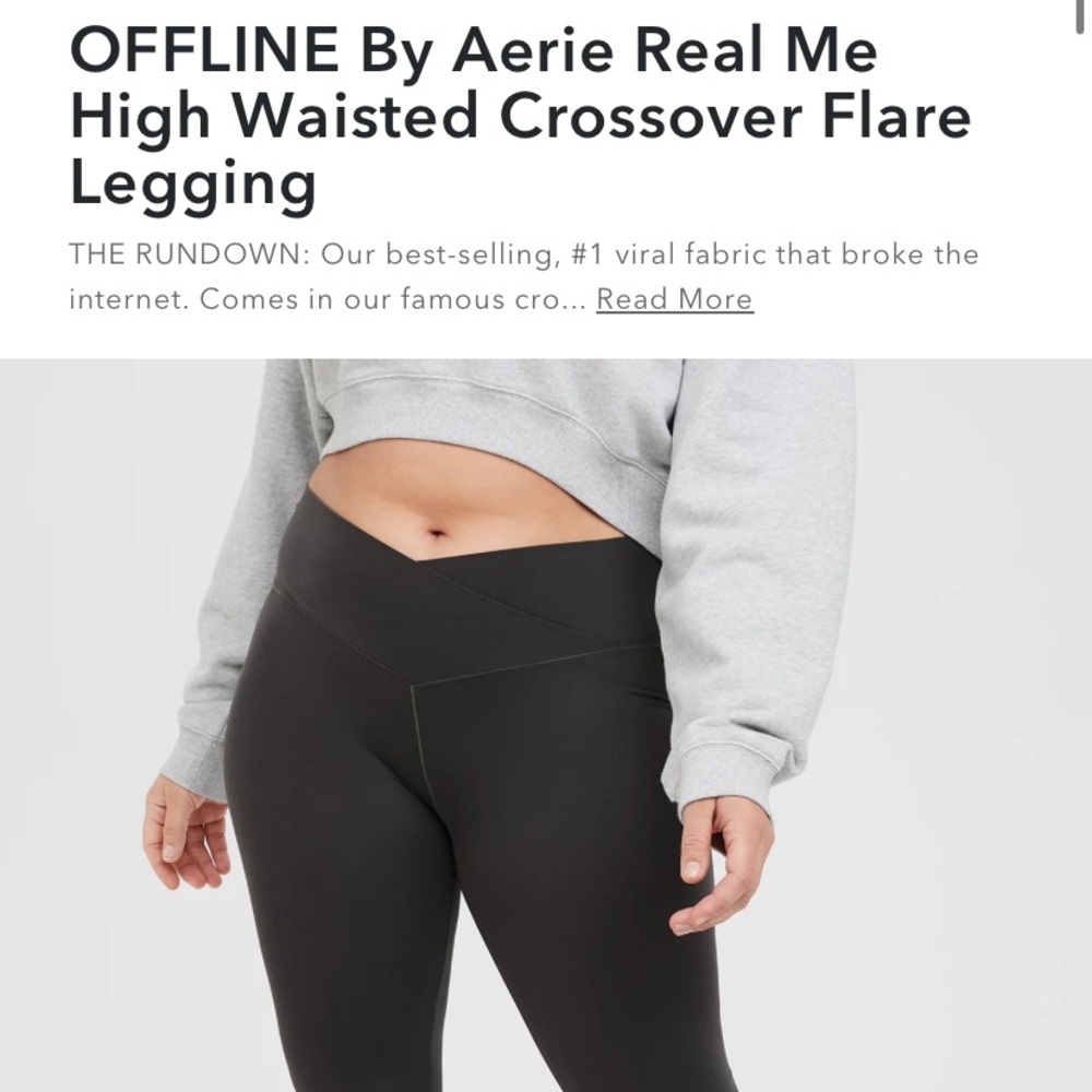 OFFLINE by Aerie Real Me High Waisted Crossover Flare Legging